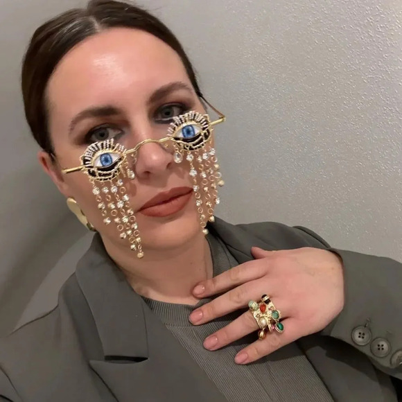 Firona Natural Stones Multicolor Fringe Ring - Picture 10 of 17